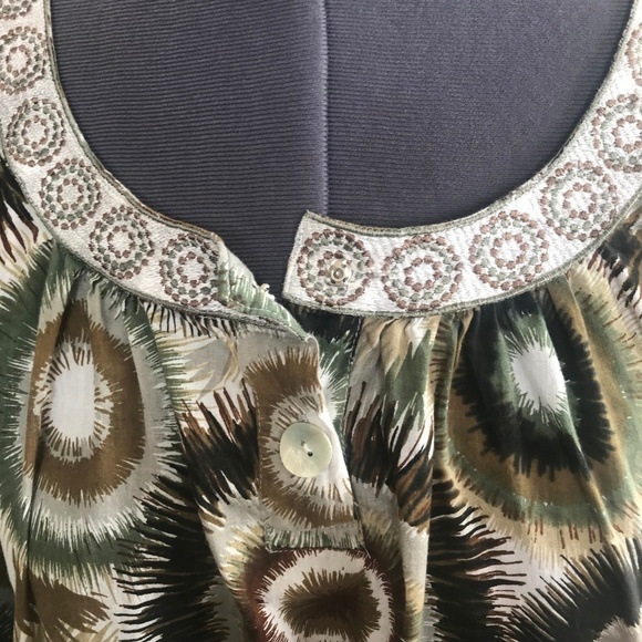 💜 Vintage Style Starburst Circle Blouse - Picture 2 of 8